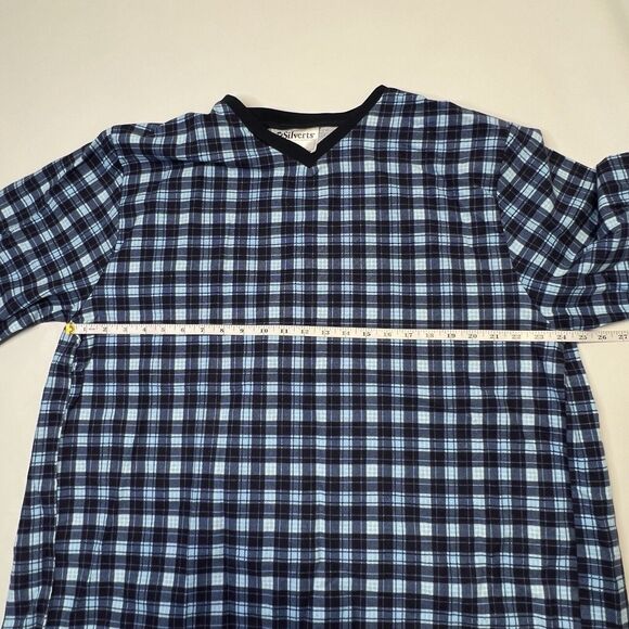 Silverts Adaptive Nightgown Womens Size Large Open Back Hospital Dress Snap Blue - Picture 8 of 10